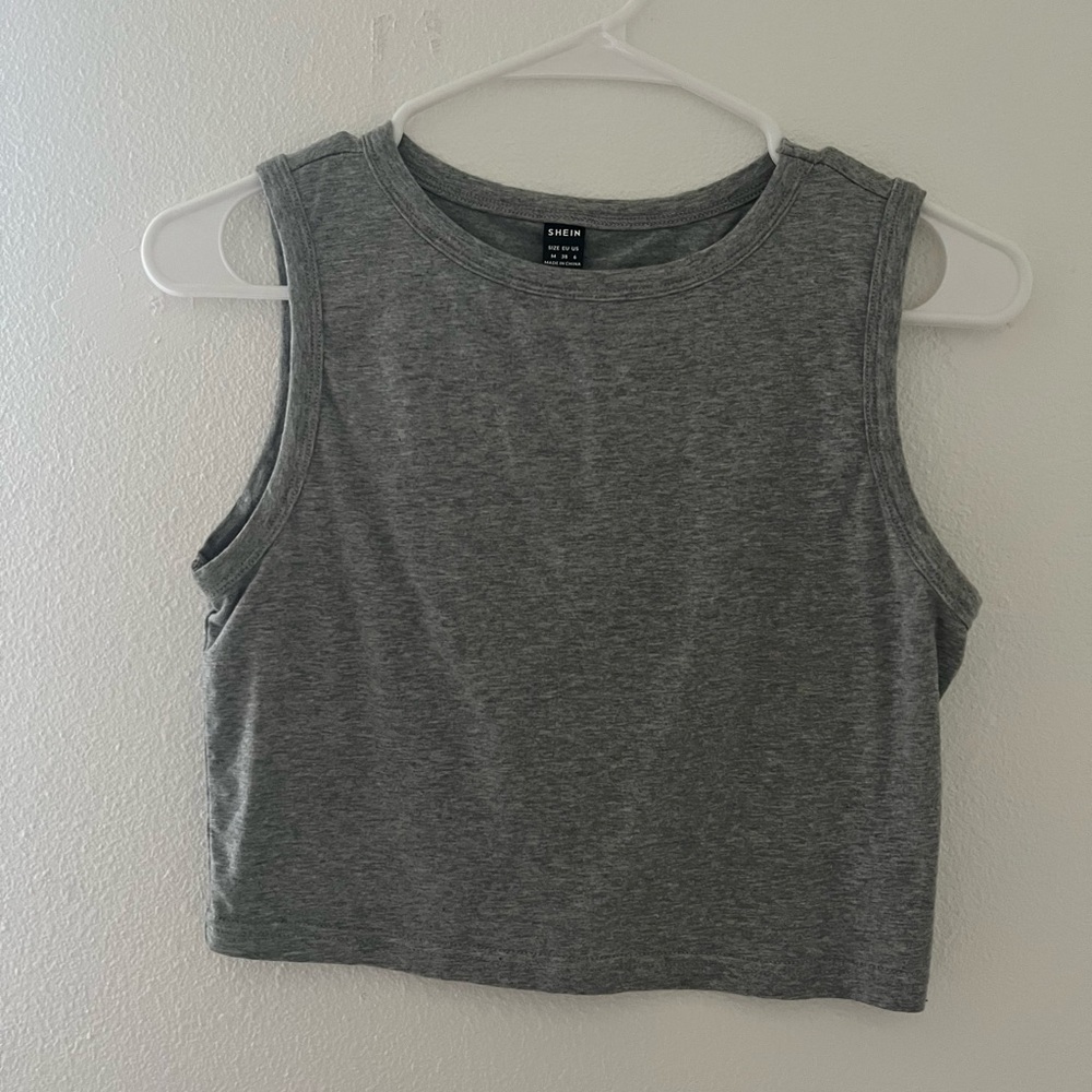 Gray Cropped Tank